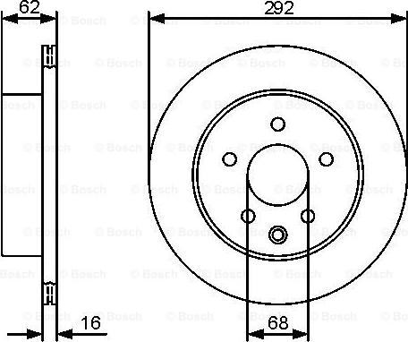 BOSCH 0 986 479 453 - Тормозной диск avtokuzovplus.com.ua