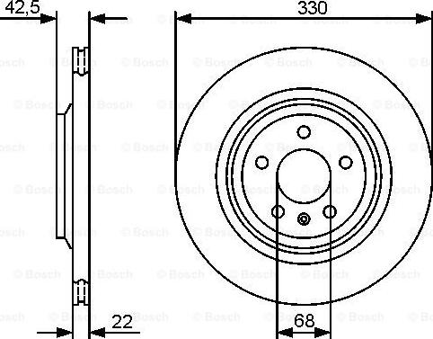 BOSCH 0 986 479 457 - Тормозной диск avtokuzovplus.com.ua