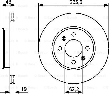 BOSCH 0 986 479 459 - Тормозной диск avtokuzovplus.com.ua