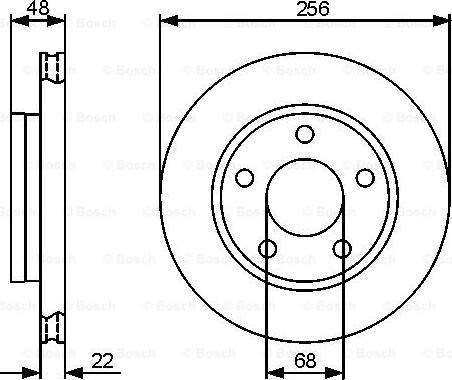 BOSCH 0 986 479 463 - Тормозной диск avtokuzovplus.com.ua