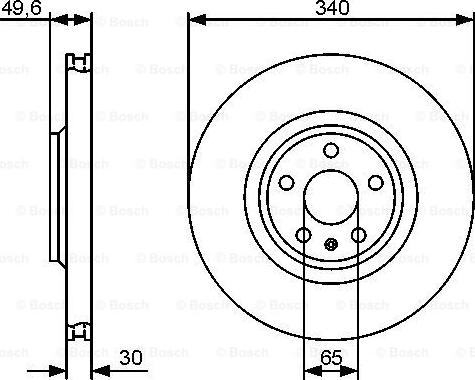 BOSCH 0 986 479 464 - Тормозной диск avtokuzovplus.com.ua