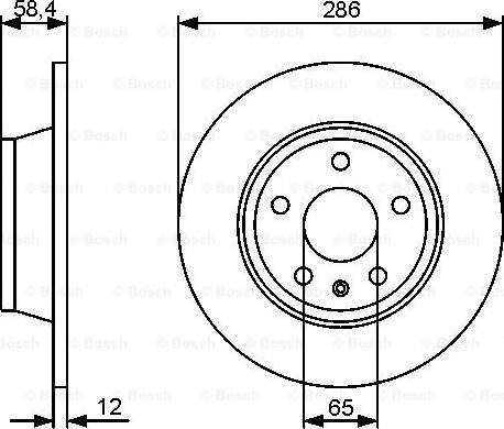 BOSCH 0 986 479 465 - Тормозной диск avtokuzovplus.com.ua