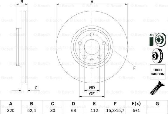 BOSCH 0 986 479 468 - Тормозной диск autodnr.net