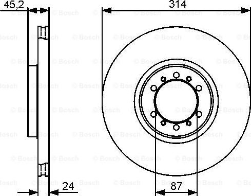 BOSCH 0 986 479 469 - Тормозной диск avtokuzovplus.com.ua