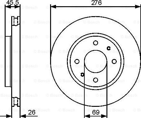 BOSCH 0 986 479 471 - Гальмівний диск autocars.com.ua