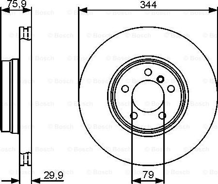 BOSCH 0 986 479 475 - Тормозной диск avtokuzovplus.com.ua