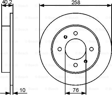 BOSCH 0 986 479 484 - ДИСК ГАЛЬМIВНИЙ ЗАДНIЙ autocars.com.ua