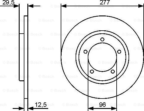 BOSCH 0 986 479 487 - Тормозной диск avtokuzovplus.com.ua