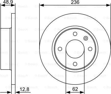 BOSCH 0 986 479 491 - Тормозной диск avtokuzovplus.com.ua