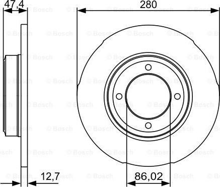 BOSCH 0 986 479 493 - Тормозной диск avtokuzovplus.com.ua