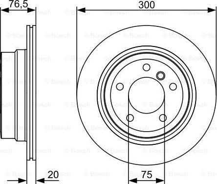 BOSCH 0 986 479 496 - Гальмівний диск autocars.com.ua