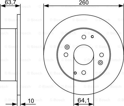 BOSCH 0 986 479 504 - Тормозной диск avtokuzovplus.com.ua