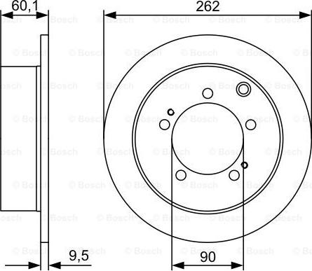 BOSCH 0 986 479 512 - Тормозной диск avtokuzovplus.com.ua