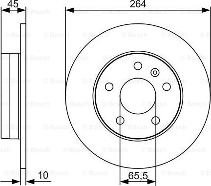 BOSCH 0 986 479 516 - Тормозной диск autodnr.net