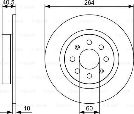 BOSCH 0 986 479 517 - Тормозной диск avtokuzovplus.com.ua