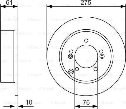 BOSCH 0 986 479 525 - Гальмівний диск autocars.com.ua