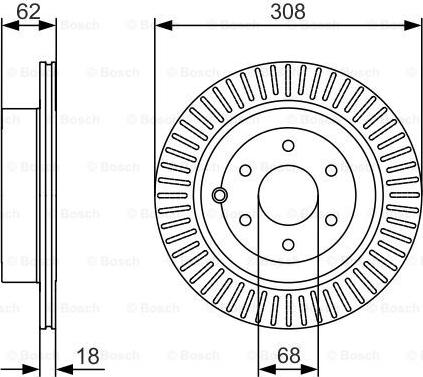 BOSCH 0 986 479 533 - Тормозной диск avtokuzovplus.com.ua