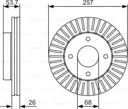 BOSCH 0 986 479 535 - Тормозной диск autodnr.net