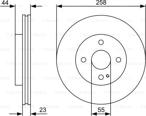 BOSCH 0 986 479 541 - Гальмівний диск autocars.com.ua