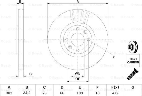 BOSCH 0 986 479 548 - Тормозной диск avtokuzovplus.com.ua