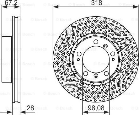 BOSCH 0 986 479 549 - Гальмівний диск autocars.com.ua