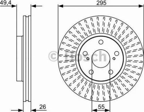 BOSCH 0 986 479 561 - Тормозной диск avtokuzovplus.com.ua