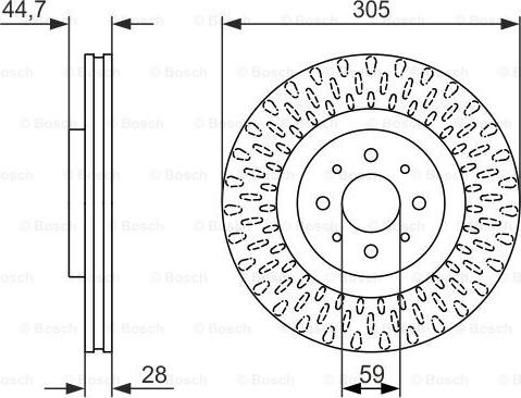 BOSCH 0 986 479 570 - Гальмівний диск autocars.com.ua