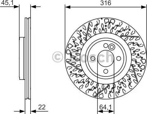 BOSCH 0 986 479 583 - Тормозной диск avtokuzovplus.com.ua