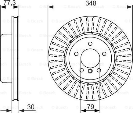 BOSCH 0 986 479 584 - Тормозной диск avtokuzovplus.com.ua