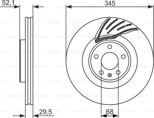 BOSCH 0 986 479 590 - Гальмівний диск autocars.com.ua