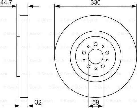 BOSCH 0 986 479 593 - Тормозной диск avtokuzovplus.com.ua