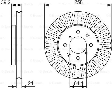 BOSCH 0 986 479 594 - Гальмівний диск autocars.com.ua