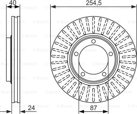 BOSCH 0 986 479 596 - Тормозной диск avtokuzovplus.com.ua