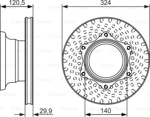 BOSCH 0 986 479 600 - Тормозной диск avtokuzovplus.com.ua