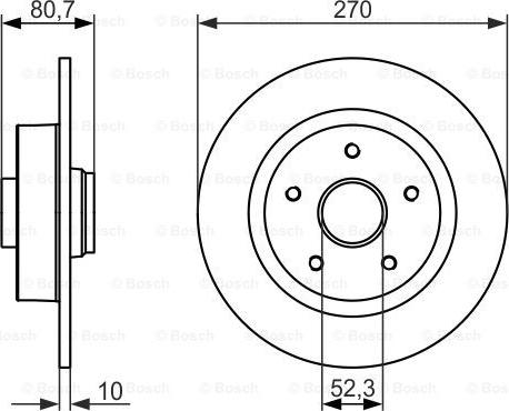 BOSCH 0 986 479 607 - Гальмівний диск autocars.com.ua