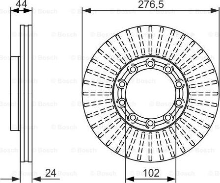 BOSCH 0 986 479 609 - Тормозной диск avtokuzovplus.com.ua