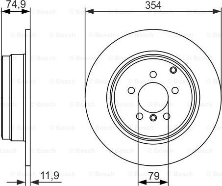 BOSCH 0 986 479 612 - Гальмівний диск autocars.com.ua