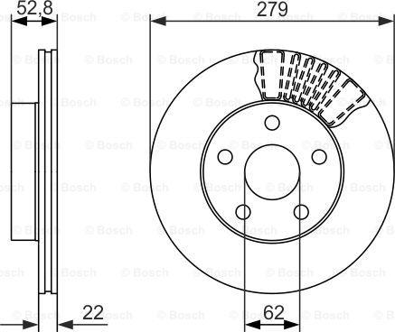 BOSCH 0 986 479 618 - Гальмівний диск autocars.com.ua