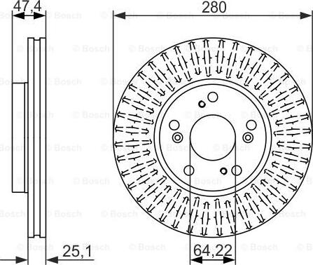 BOSCH 0 986 479 625 - Гальмівний диск autocars.com.ua