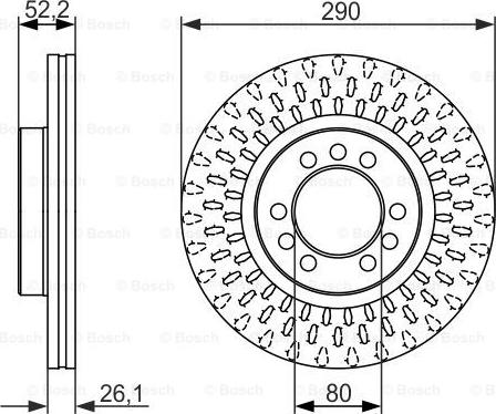 BOSCH 0 986 479 626 - Гальмівний диск autocars.com.ua