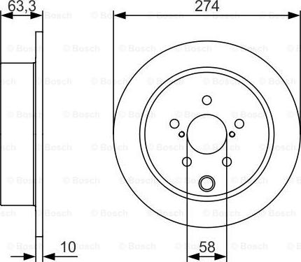 BOSCH 0 986 479 634 - Тормозной диск avtokuzovplus.com.ua