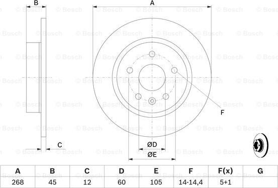 BOSCH 0 986 479 645 - Гальмівний диск autocars.com.ua