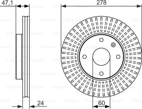 BOSCH 0 986 479 649 - Тормозной диск avtokuzovplus.com.ua