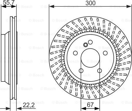 BOSCH 0 986 479 655 - Тормозной диск avtokuzovplus.com.ua