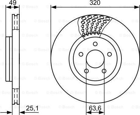 BOSCH 0 986 479 660 - Тормозной диск avtokuzovplus.com.ua