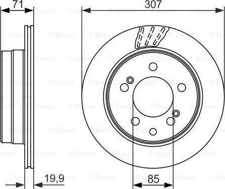 BOSCH 0 986 479 665 - Тормозной диск avtokuzovplus.com.ua