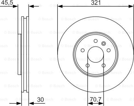 BOSCH 0 986 479 667 - Тормозной диск avtokuzovplus.com.ua