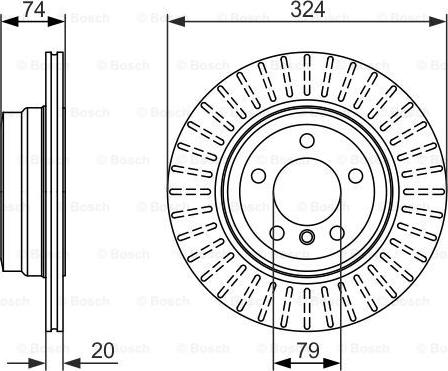 BOSCH 0 986 479 671 - Тормозной диск avtokuzovplus.com.ua