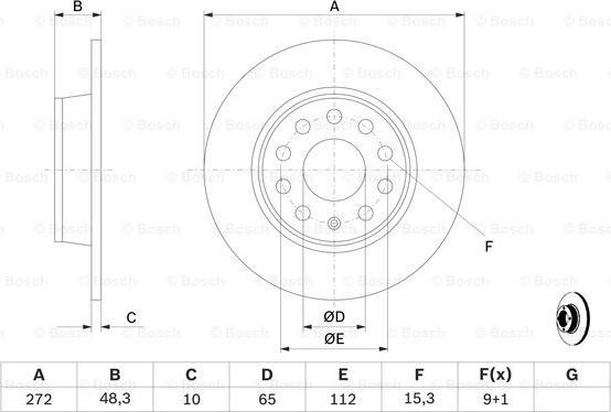 BOSCH 0 986 479 677 - Гальмівний диск autocars.com.ua