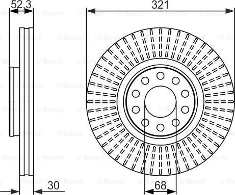 BOSCH 0 986 479 690 - Тормозной диск avtokuzovplus.com.ua